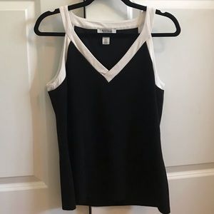 White House Black Market Black & White Tanktop